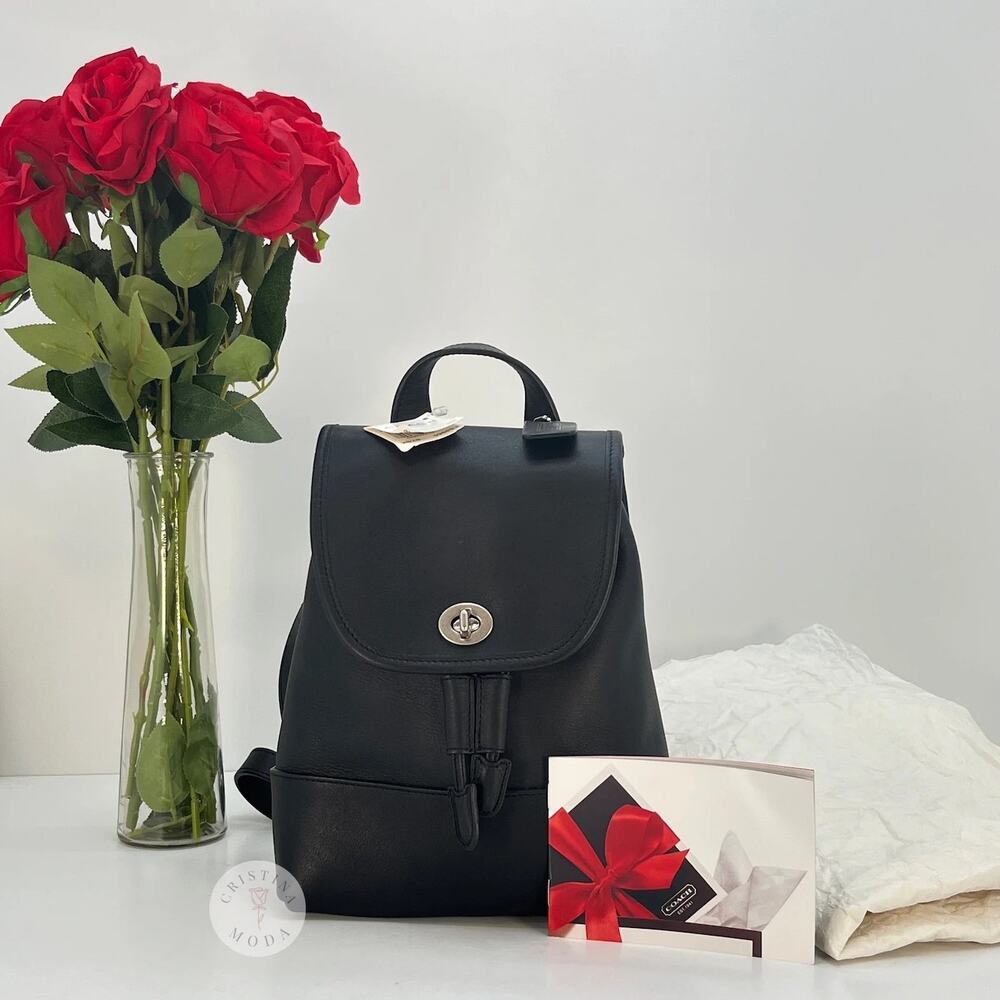 NEW Vintage Coach Daypack Backpack 9960 Black Nickel Hardware 2006 India